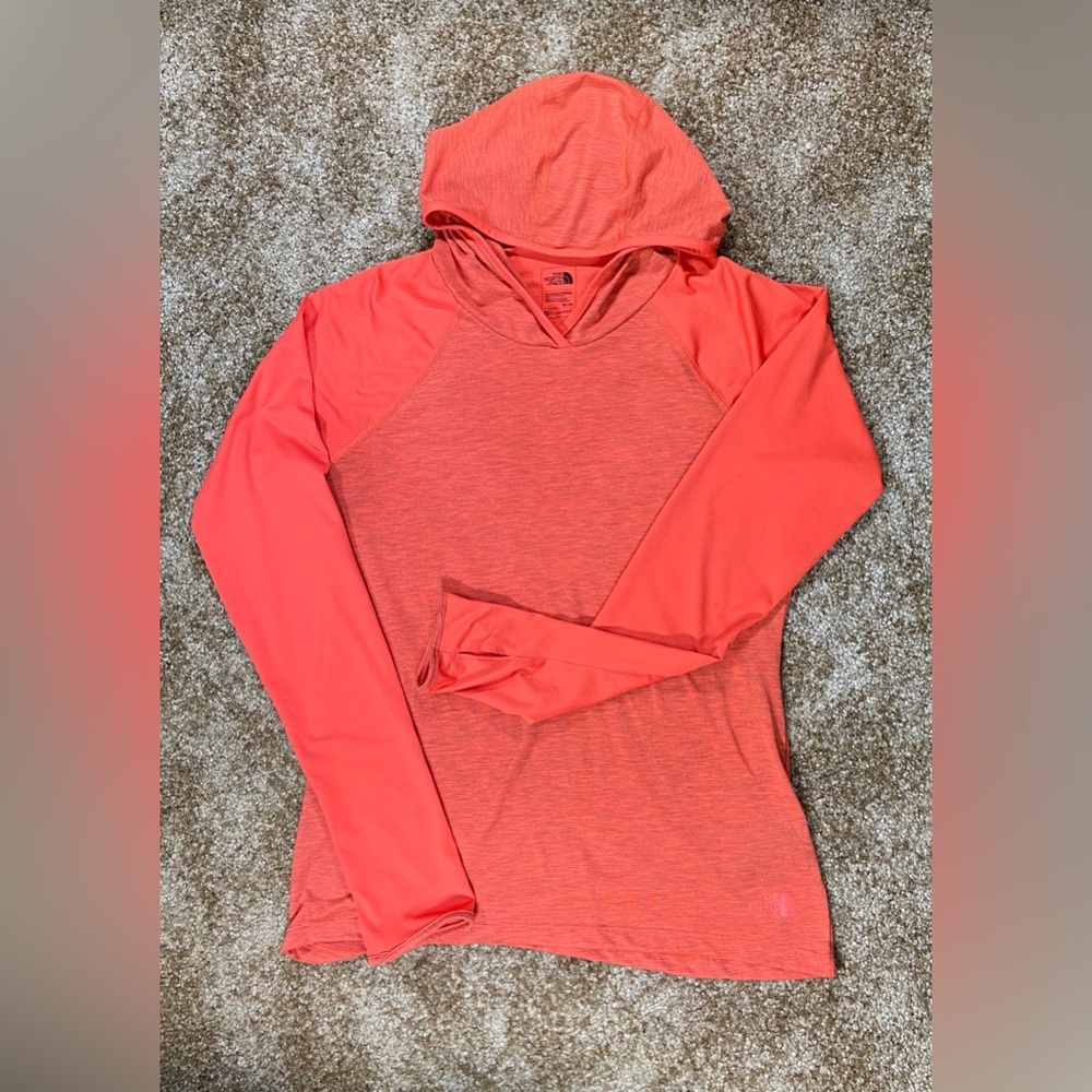 The North Face FlashDry Hoodie Women’s Medium Coral Long Sleeve Active Top